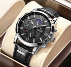 LIGE men's watch, a high-quality luxury brand, casual, sporty.