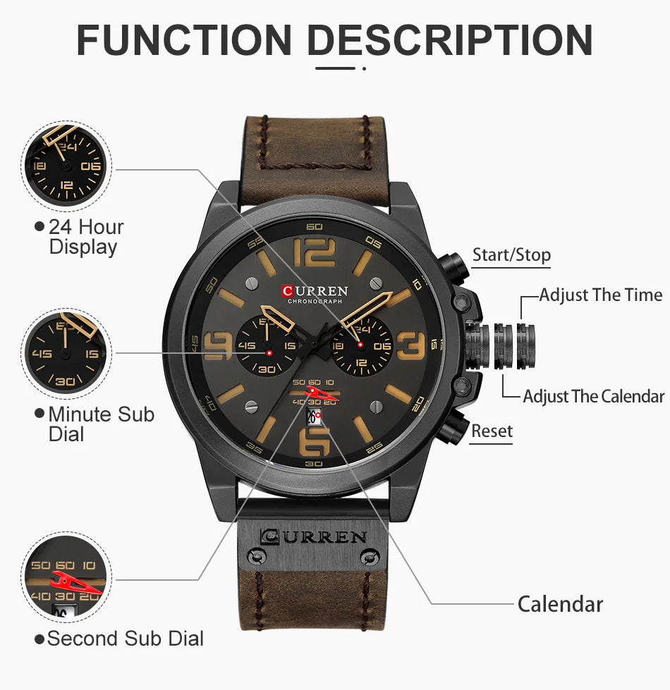 CURREN Men’s Luxury Sport Watch