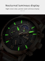 LIGE men's watch, a high-quality luxury brand, casual, sporty.