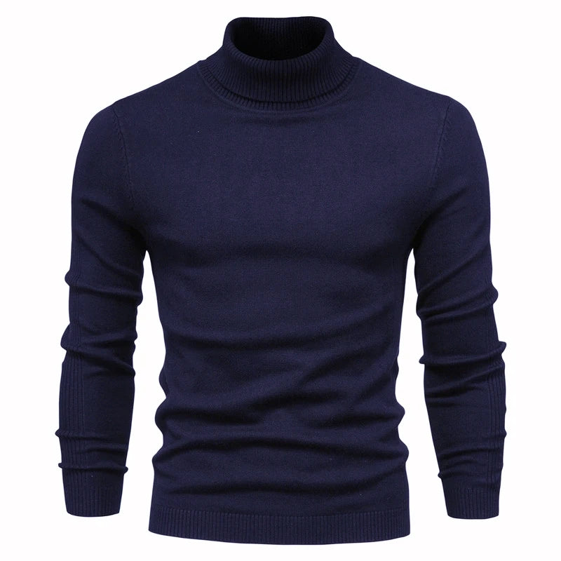 Men's turtleneck sweater for winter, casual and warm, high quality.