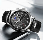 LIGE men's watch, a high-quality luxury brand, casual, sporty.
