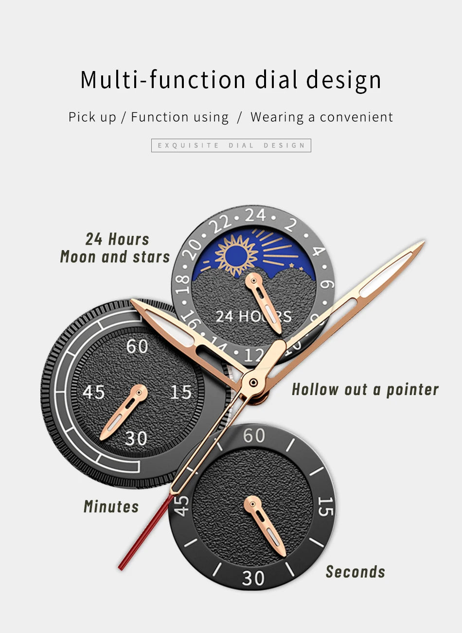 LIGE men's watch, a high-quality luxury brand, casual, sporty.