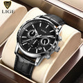 LIGE men's watch, a high-quality luxury brand, casual, sporty.