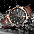 LIGE men's watch, a high-quality luxury brand, casual, sporty.