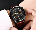 LIGE men's watch, a high-quality luxury brand, casual, sporty.