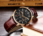 LIGE men's watch, a high-quality luxury brand, casual, sporty.