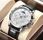 LIGE men's watch, a high-quality luxury brand, casual, sporty.
