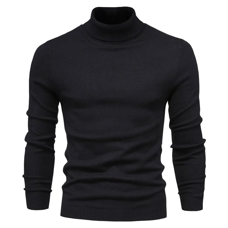 Men's turtleneck sweater for winter, casual and warm, high quality.