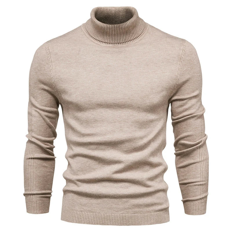 Men's turtleneck sweater for winter, casual and warm, high quality.