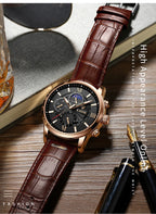 LIGE men's watch, a high-quality luxury brand, casual, sporty.