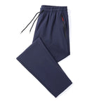 Men's casual trousers with elastic waistband.