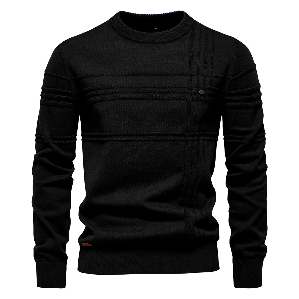 AIOPESON men's sweater, made of high-quality cotton, ideal for winter.