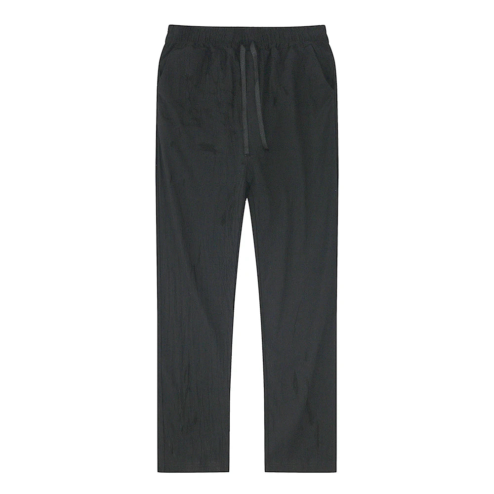 Men's linen and cotton trousers, breathable, ideal for fitness and streetwear.