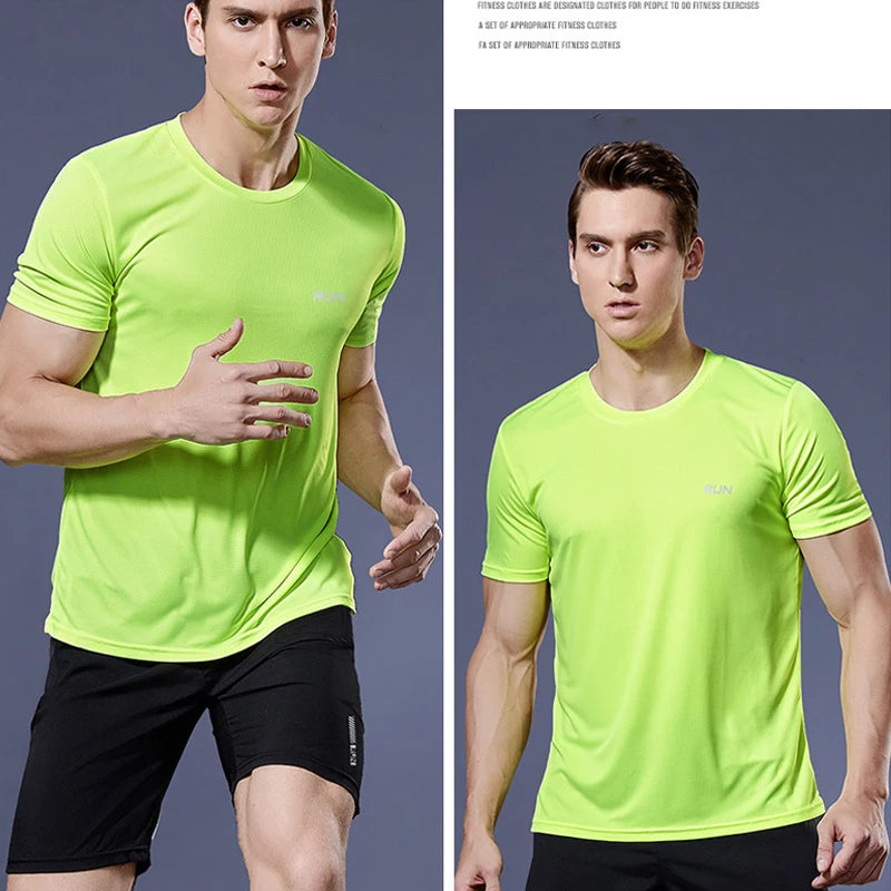Men's running t-shirt, sports t-shirt, gym t-shirt, quick-drying.