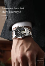 High-quality classic men's OLEVS Tourbillon watch.