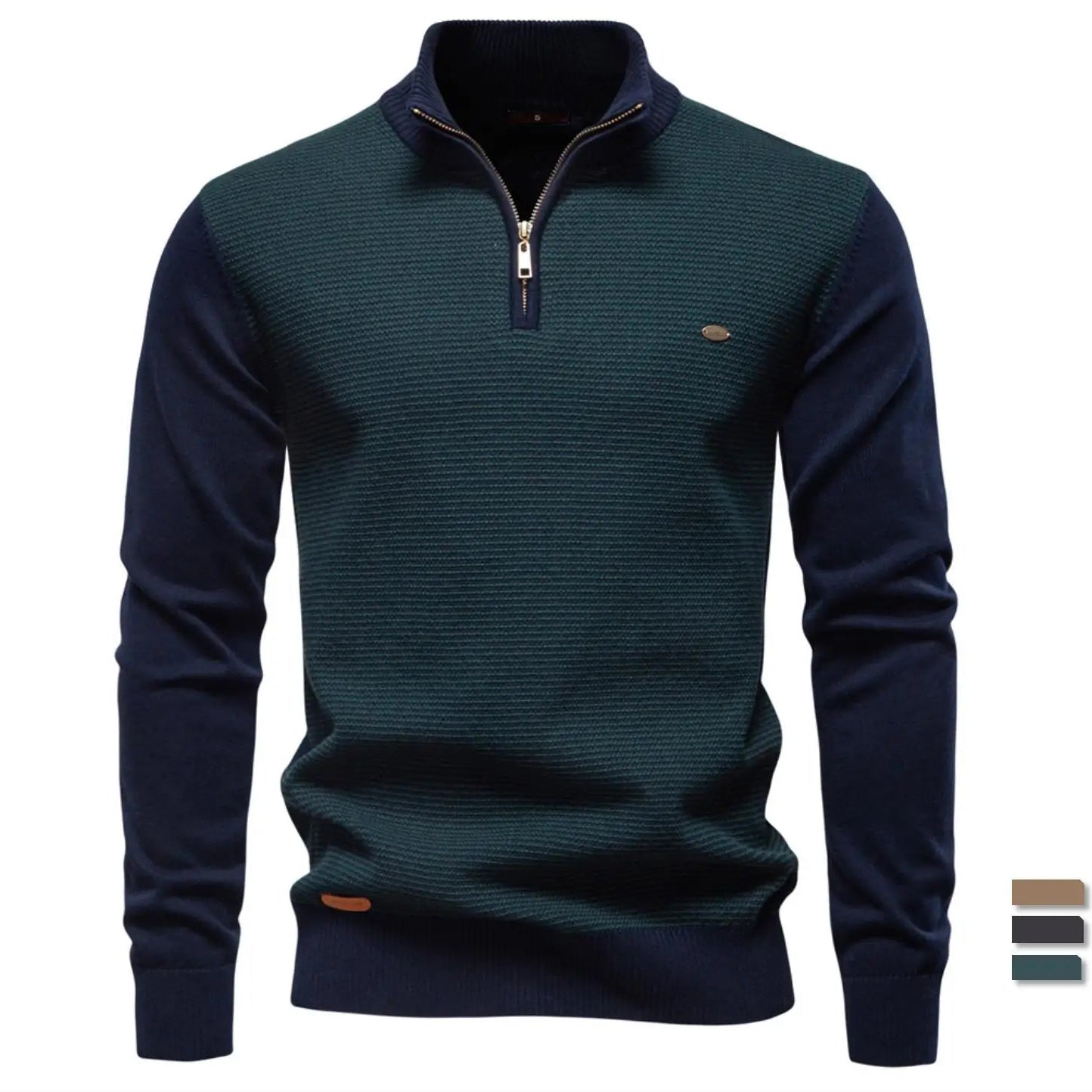 Men's sweater, warm and luxurious cotton pullover, for autumn and winter.