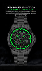 GLENAW Steampunk Skeleton Luxury Men's Watch