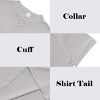 Comfortable men's striped knit t-shirt, perfect for leisure time.