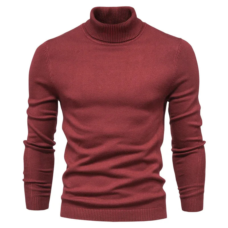 Men's turtleneck sweater for winter, casual and warm, high quality.