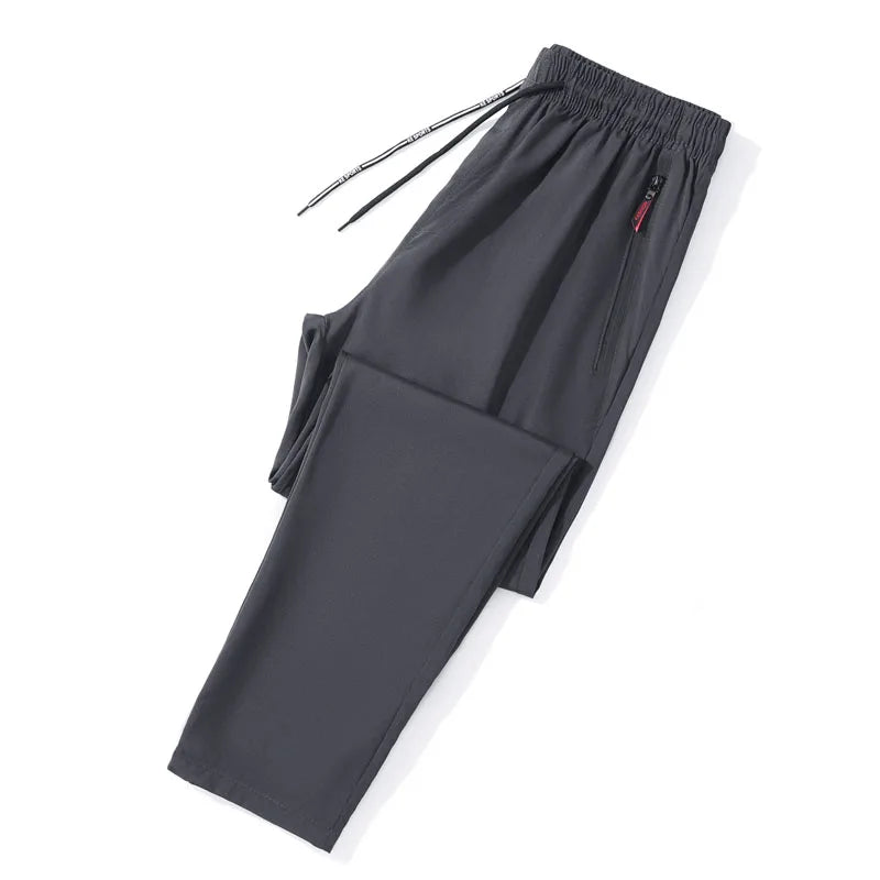 Men's casual trousers with elastic waistband.