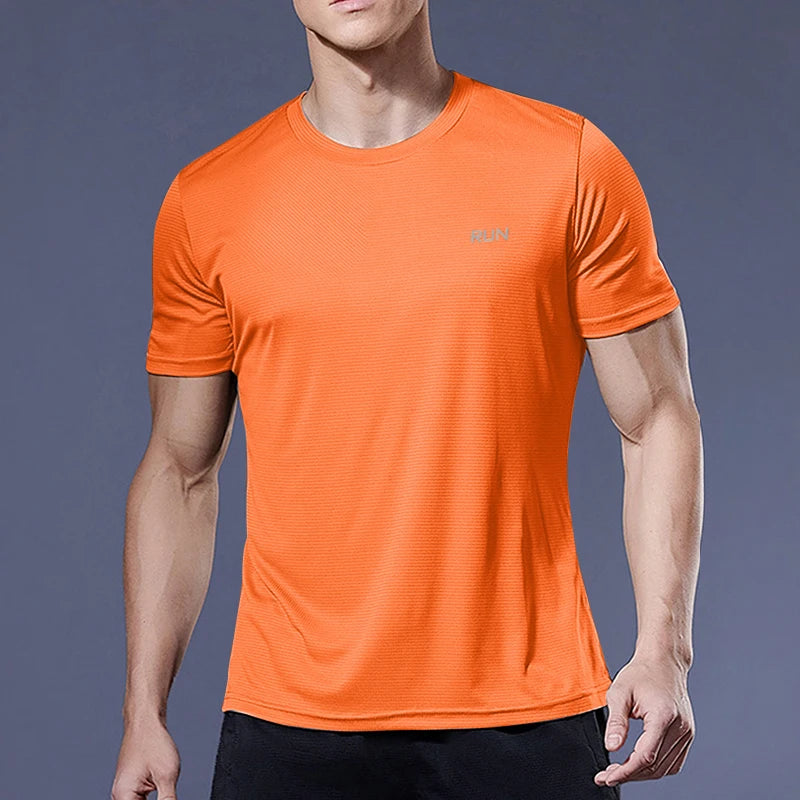 Men's running t-shirt, sports t-shirt, gym t-shirt, quick-drying.