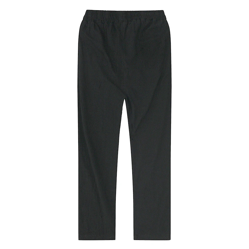 Men's linen and cotton trousers, breathable, ideal for fitness and streetwear.