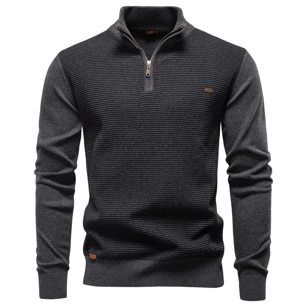 Men's sweater, warm and luxurious cotton pullover, for autumn and winter.