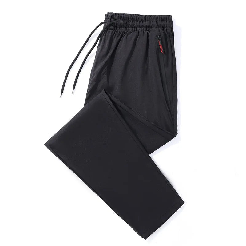 Men's casual trousers with elastic waistband.