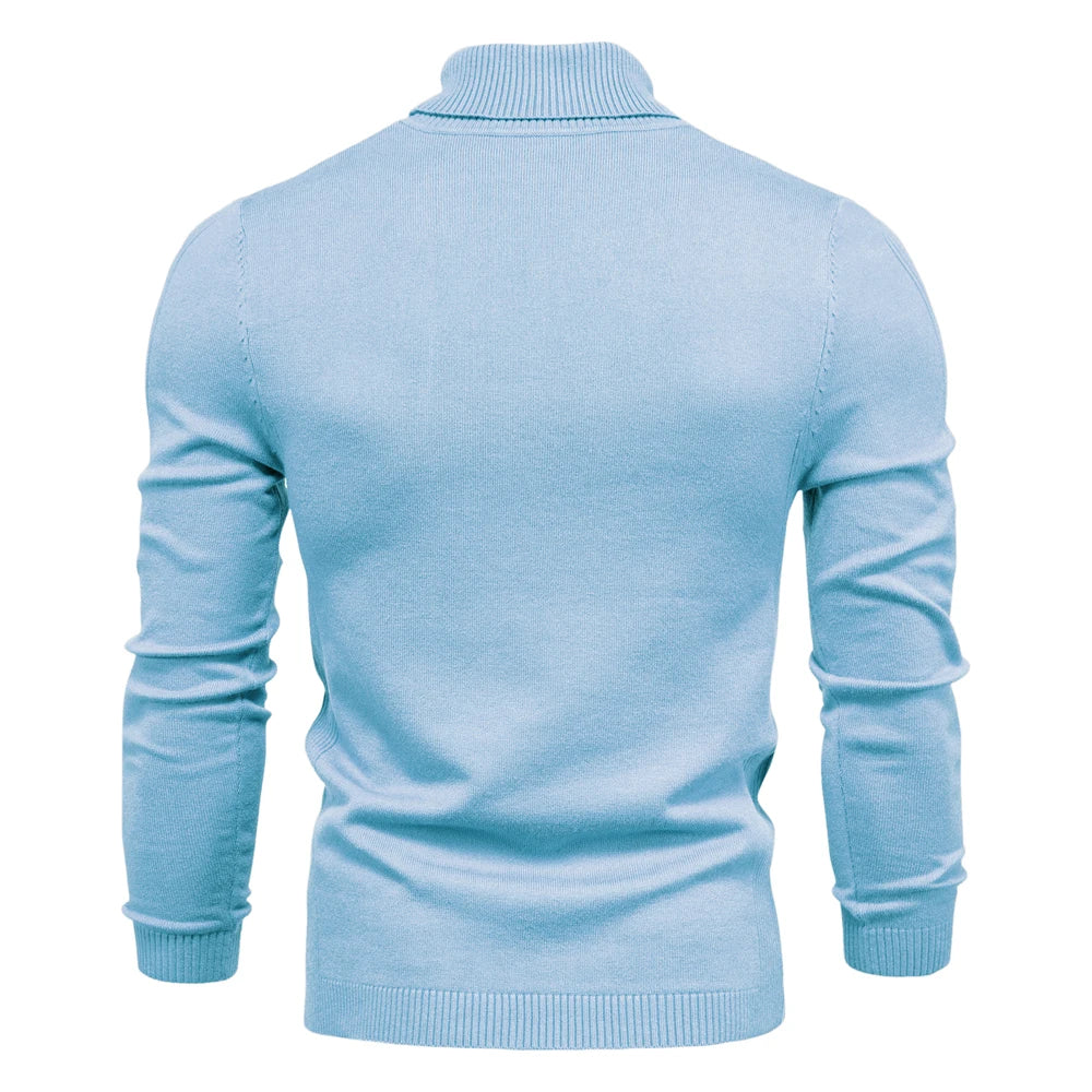 Men's turtleneck sweater for winter, casual and warm, high quality.