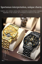 High-quality classic men's OLEVS Tourbillon watch.