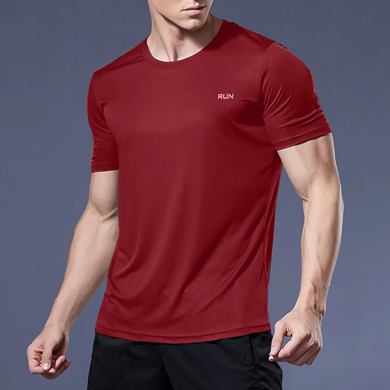 Men's running t-shirt, sports t-shirt, gym t-shirt, quick-drying.