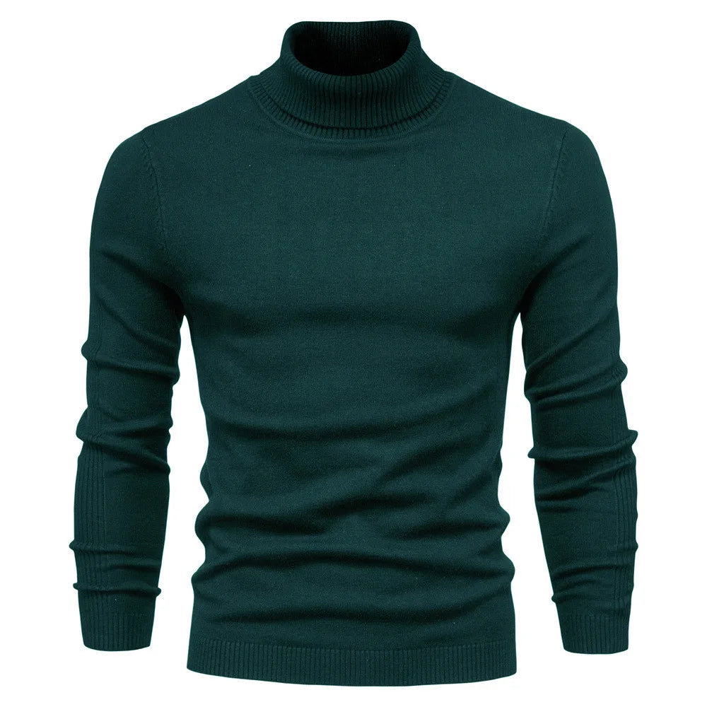 Men's turtleneck sweater for winter, casual and warm, high quality.