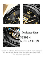 High-quality classic men's OLEVS Tourbillon watch.