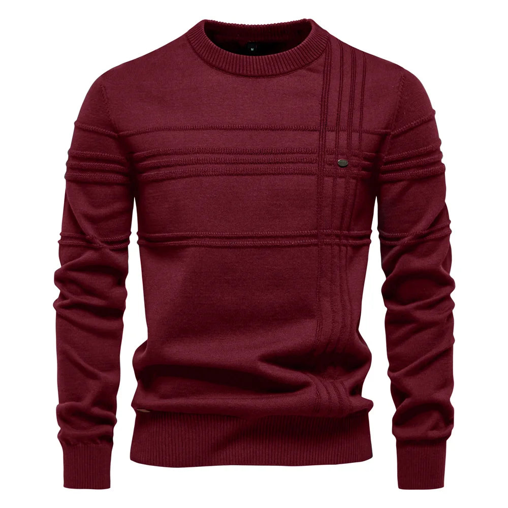 AIOPESON men's sweater, made of high-quality cotton, ideal for winter.