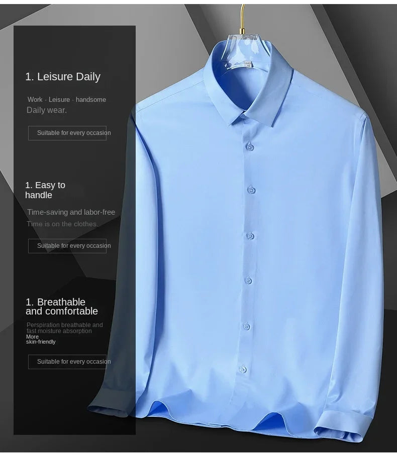 High-quality, seamless men's dress shirt.