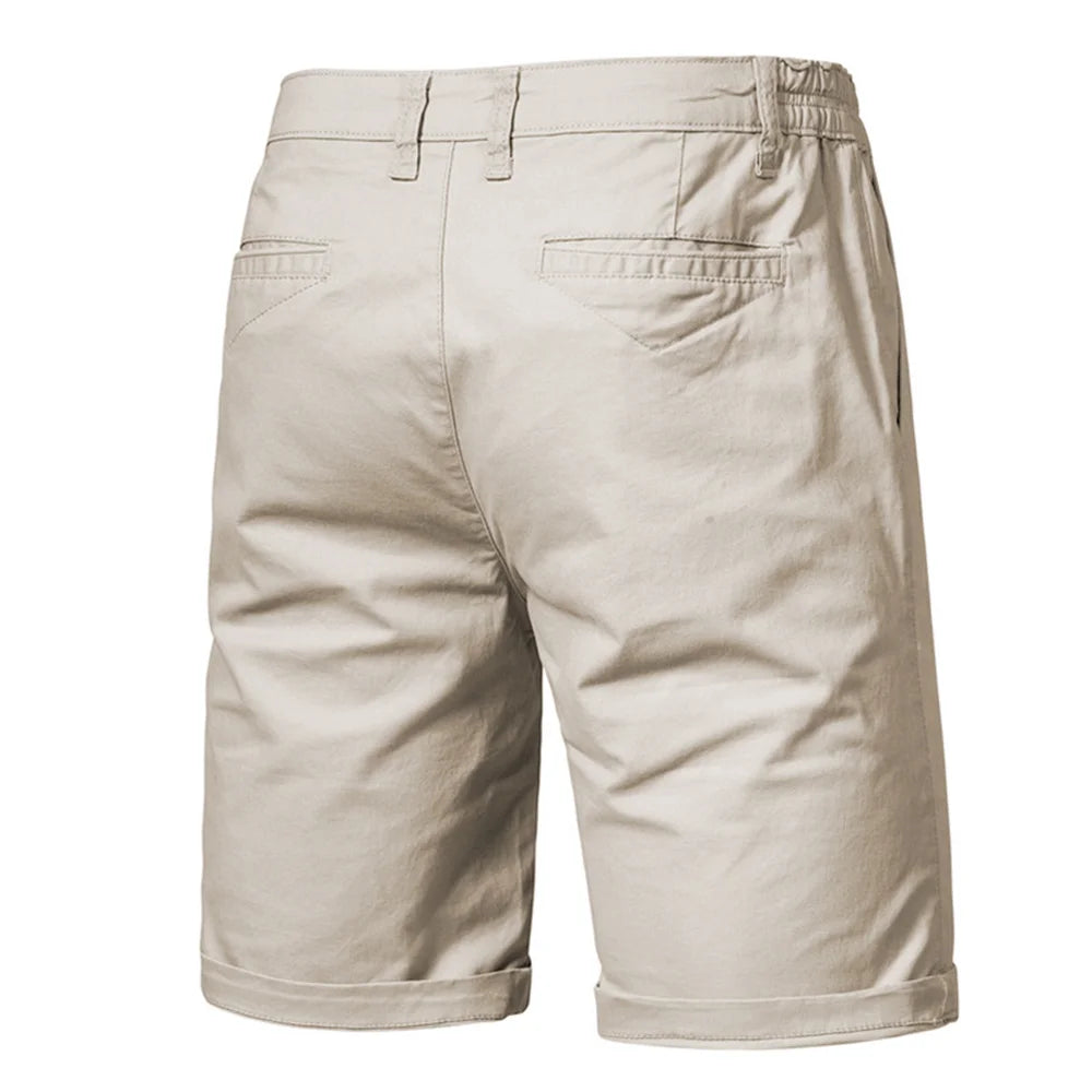 Men's plain shorts, 100% cotton, high quality, casual.