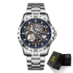 GLENAW Steampunk Skeleton Luxury Men's Watch