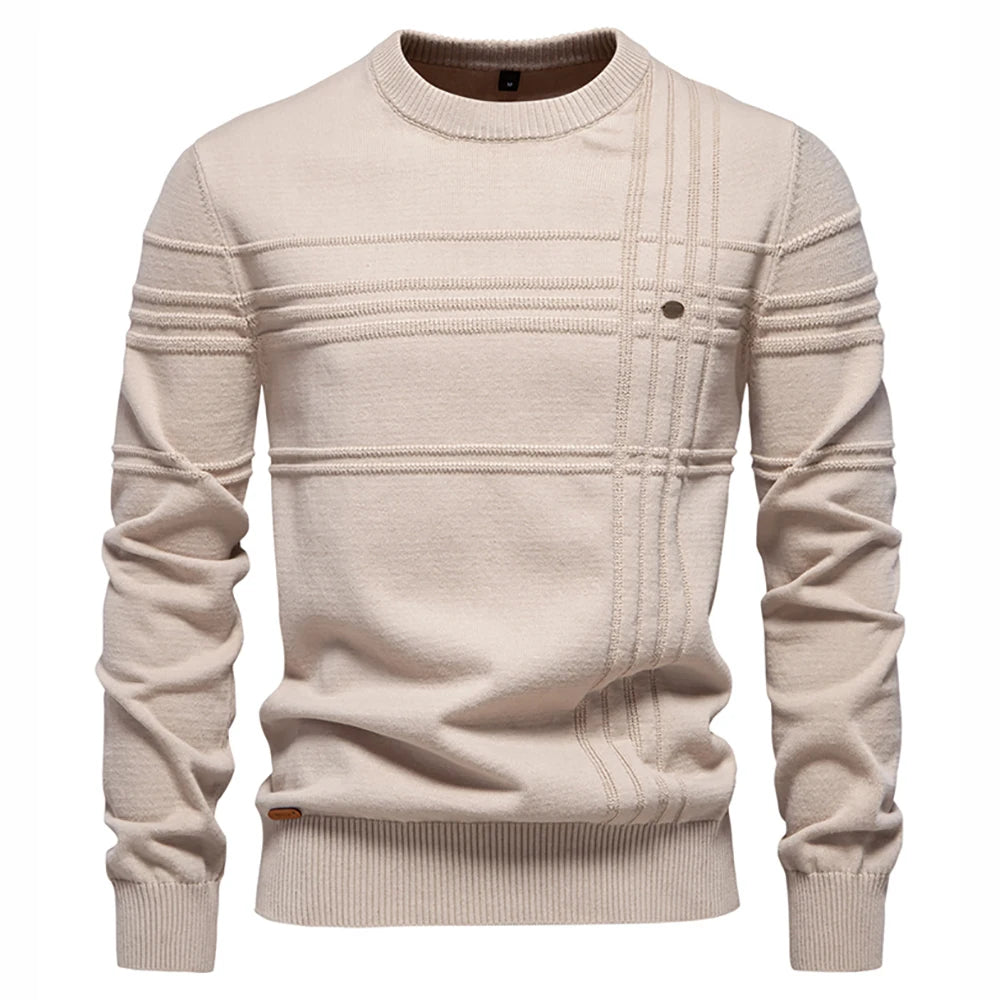 AIOPESON men's sweater, made of high-quality cotton, ideal for winter.