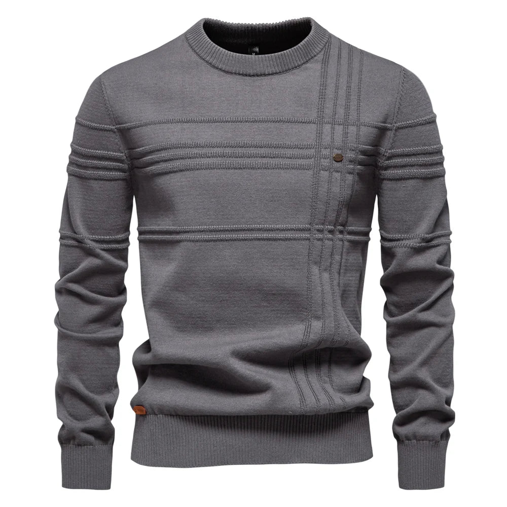 AIOPESON men's sweater, made of high-quality cotton, ideal for winter.