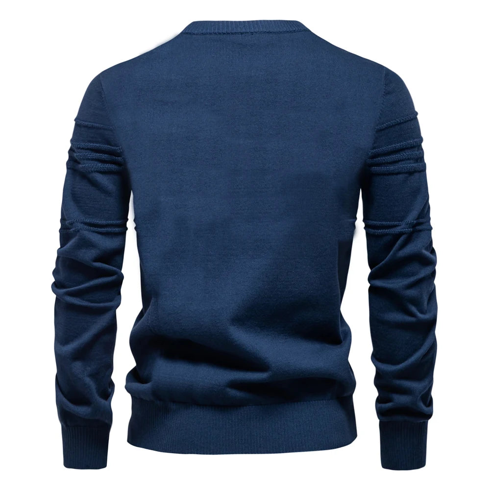 AIOPESON men's sweater, made of high-quality cotton, ideal for winter.