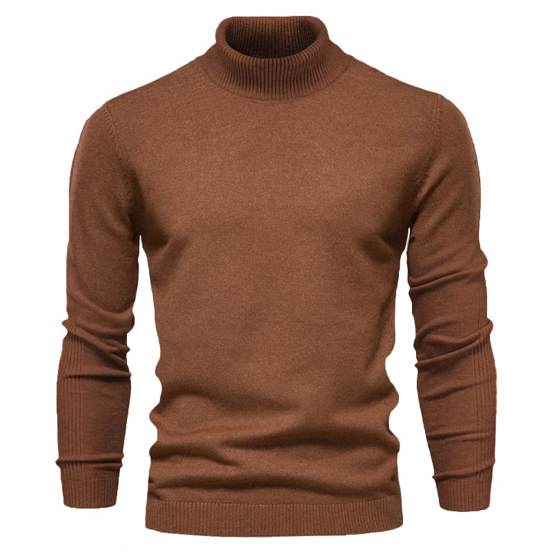 Men's turtleneck sweater for winter, casual and warm, high quality.
