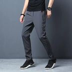 Men's casual trousers with elastic waistband.