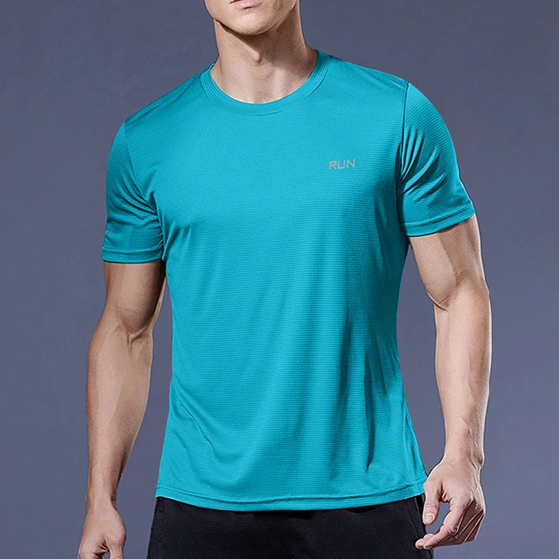 Men's running t-shirt, sports t-shirt, gym t-shirt, quick-drying.
