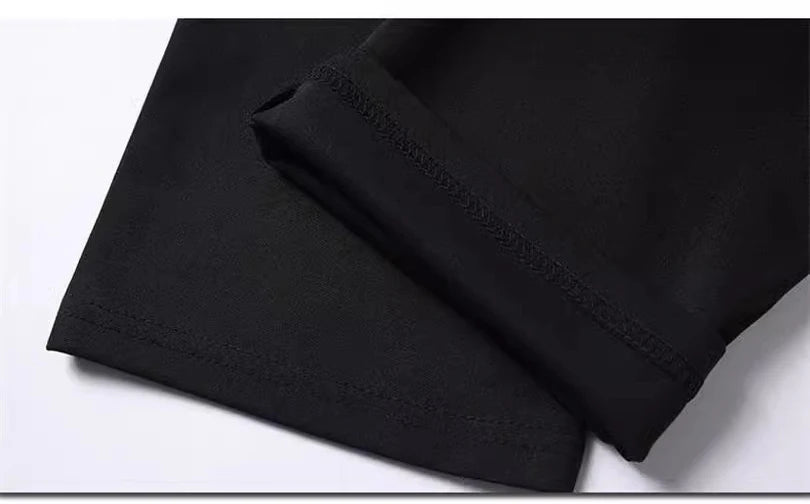 Men's black casual trousers, suitable for the office.