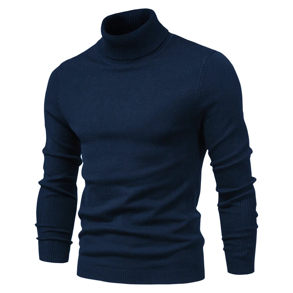 Men's turtleneck sweater for winter, casual and warm, high quality.
