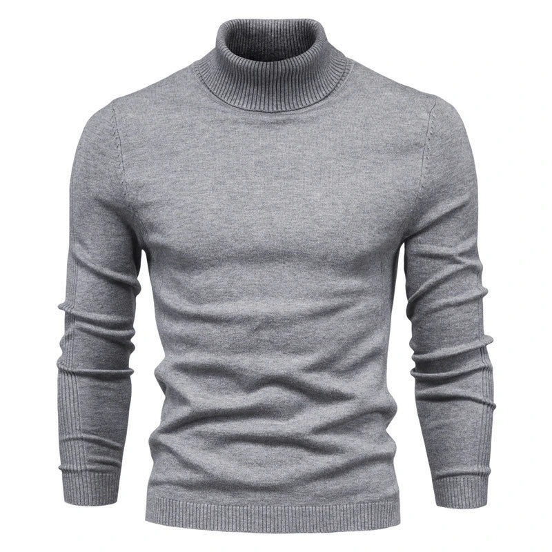 Men's turtleneck sweater for winter, casual and warm, high quality.