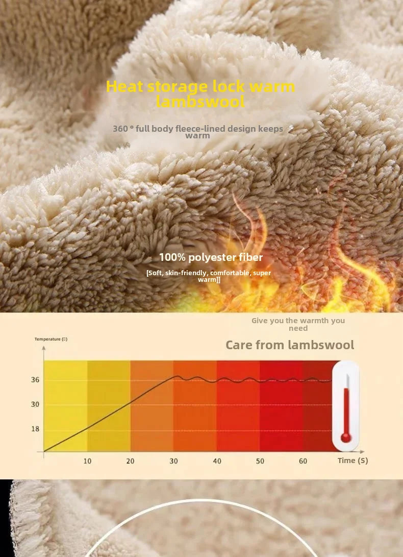 Men's casual winter trousers, lined with wool, warm and comfortable.