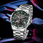 GLENAW Steampunk Skeleton Luxury Men's Watch