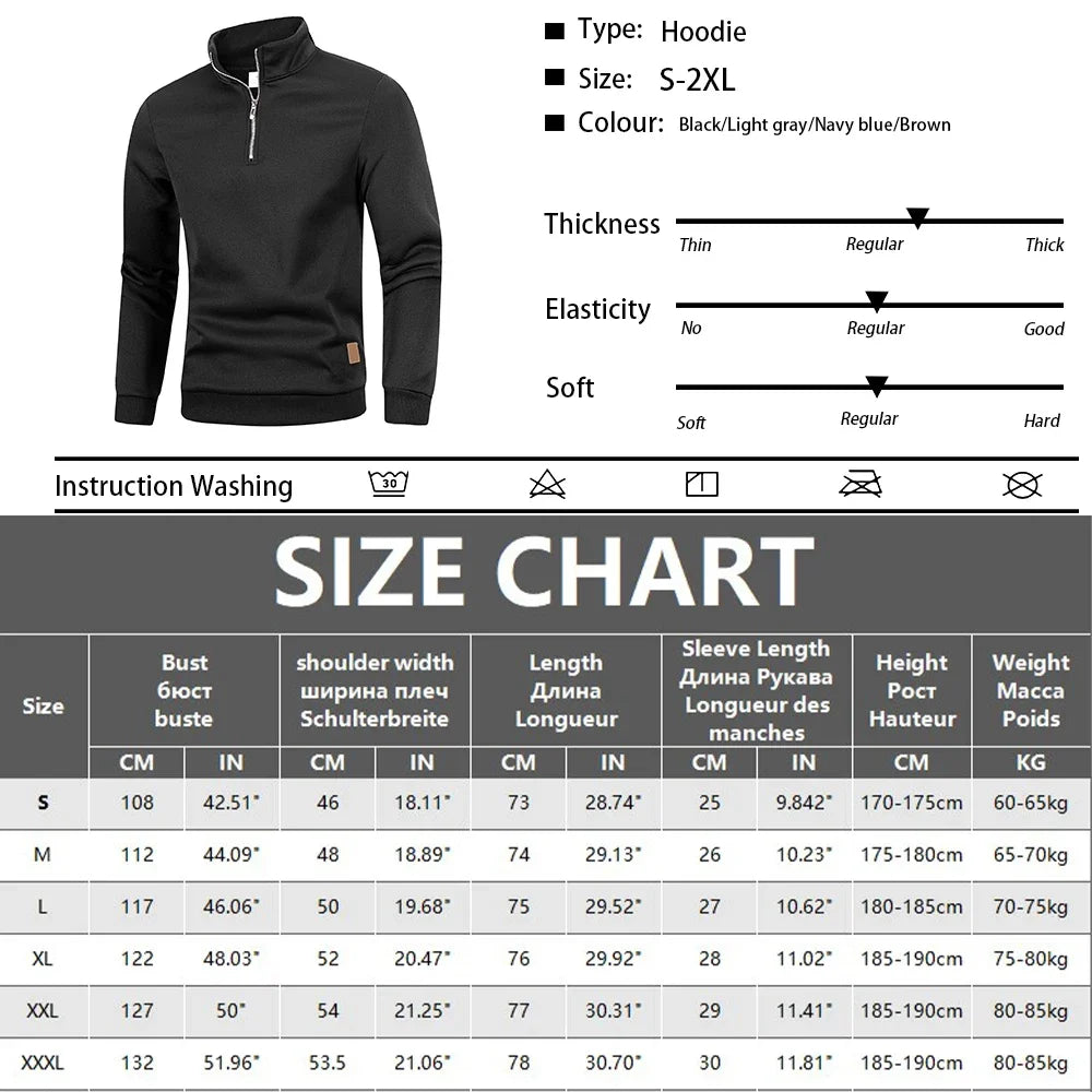 Men's casual, comfortable sweater for outdoor activities.