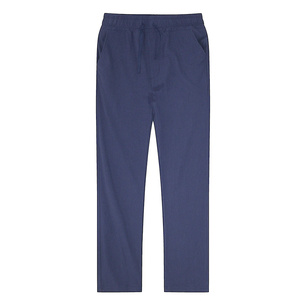 Men's linen and cotton trousers, breathable, ideal for fitness and streetwear.